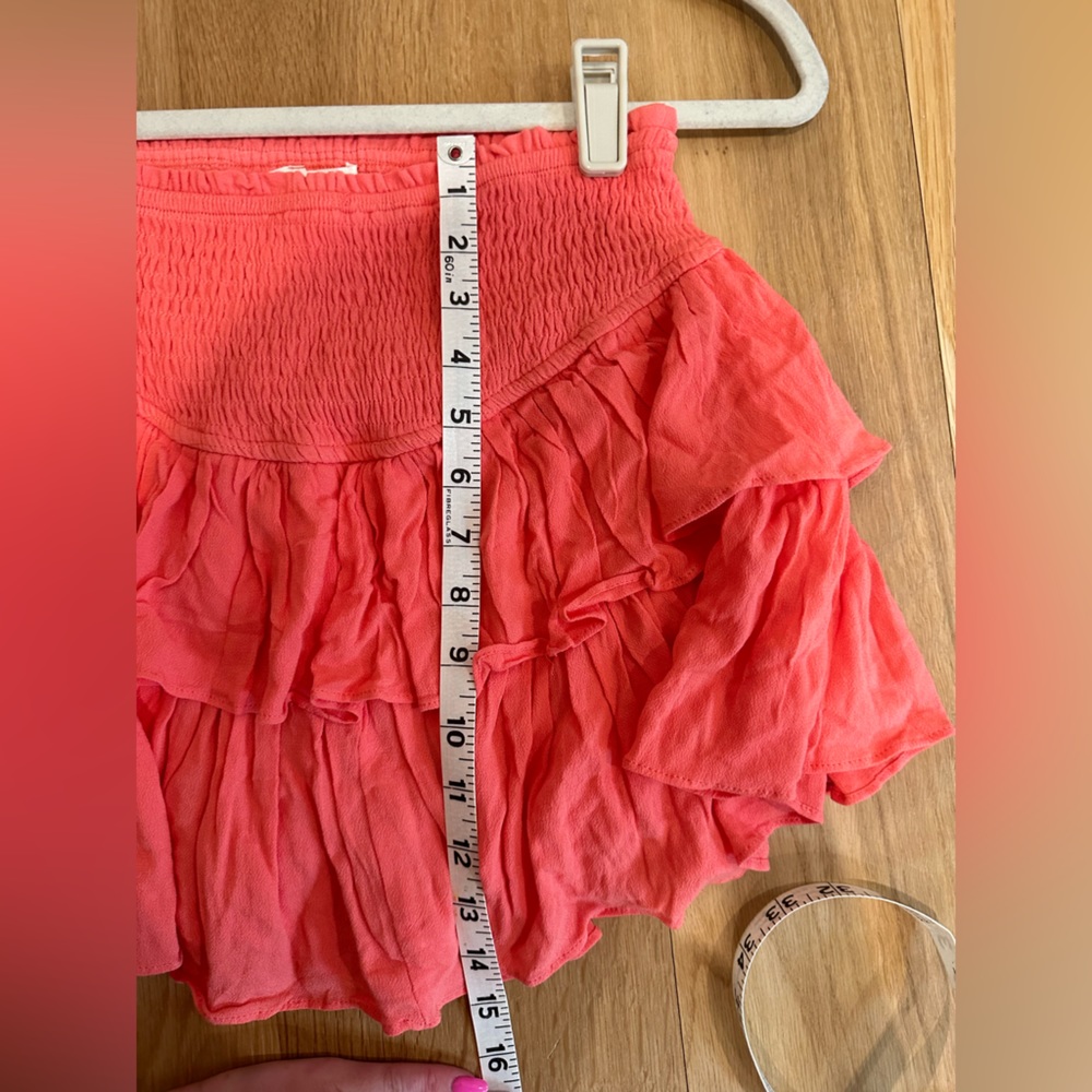 Rock N Rags Sunshine Daydream Skirt in Coral | Tiered Preppy Skirt | NWOT Sz: S - Picture 12 of 16